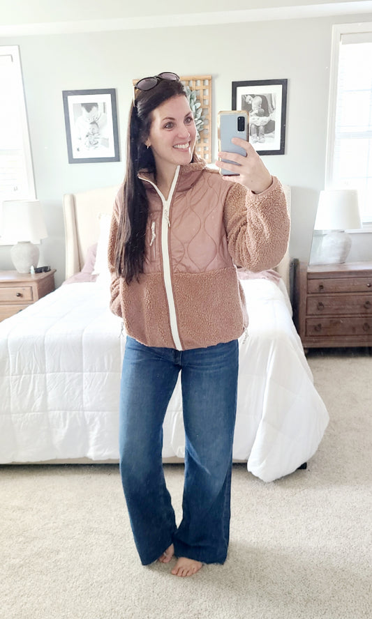 Old navy rose gold sherpa