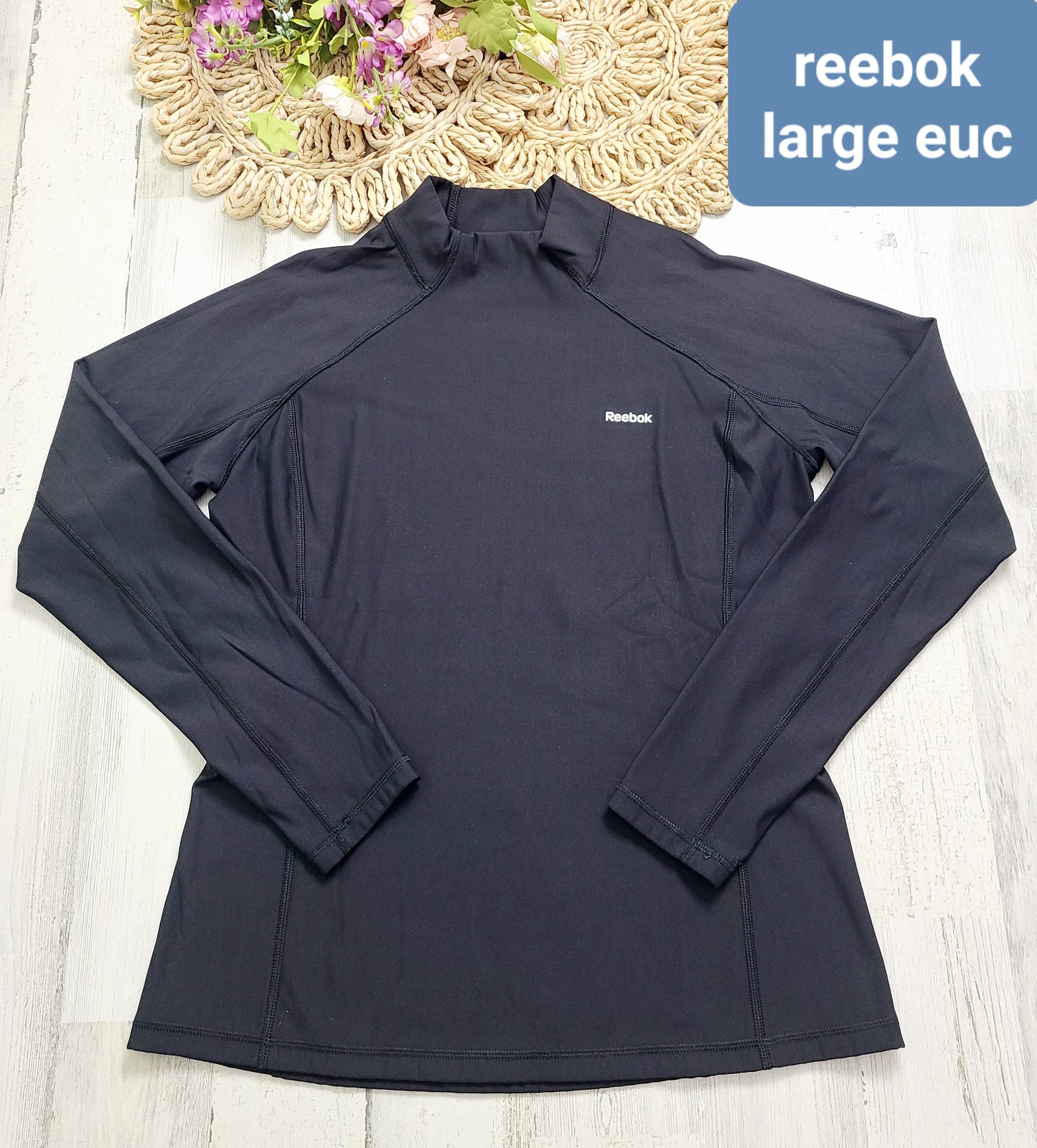 reebok black long sleeve