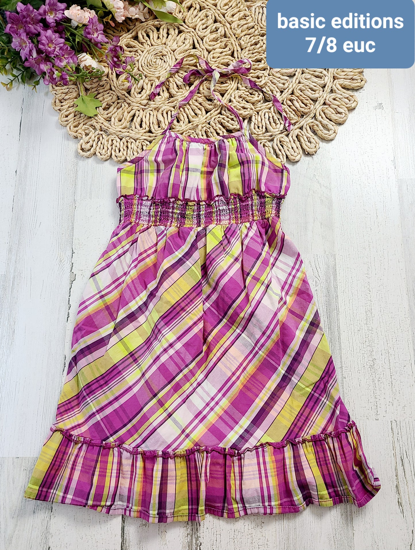 basic editions plaid halter