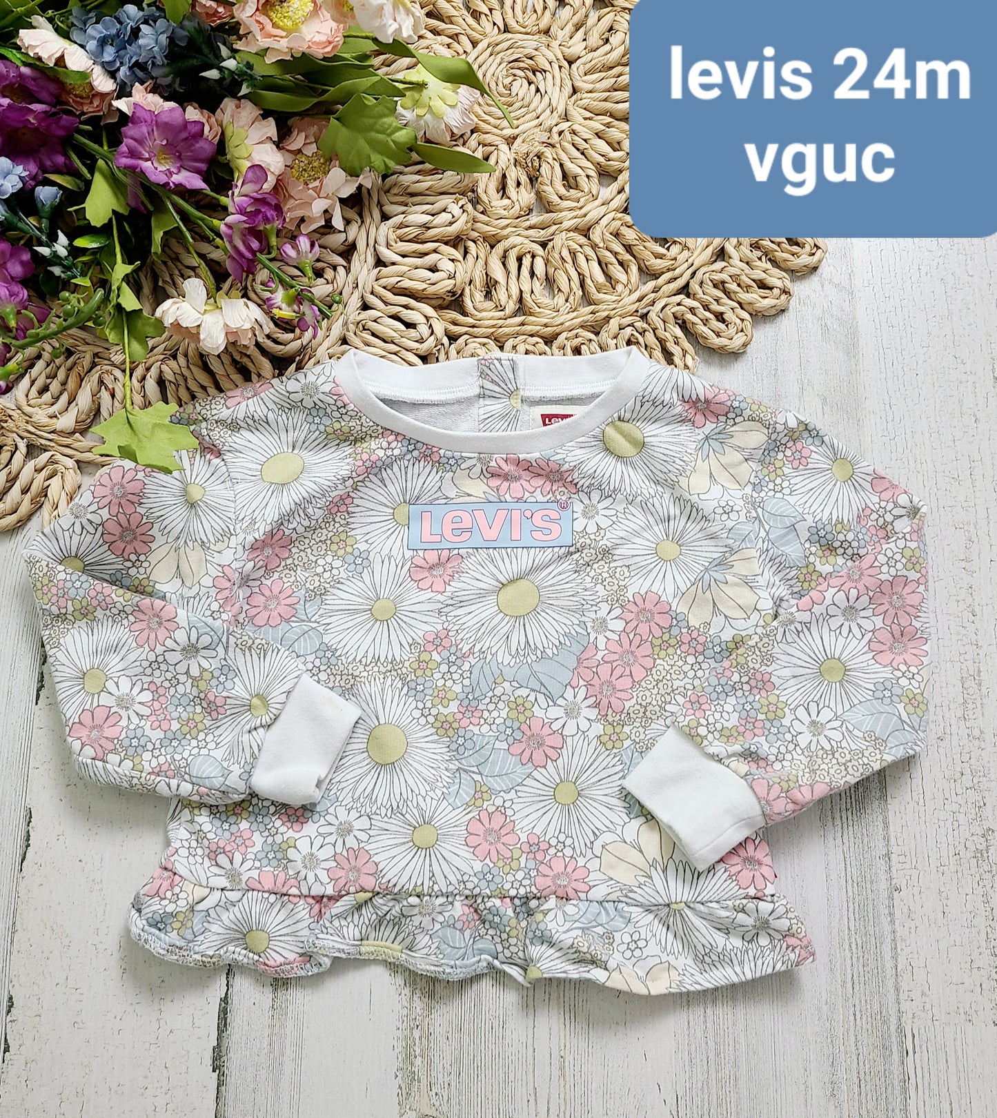 levis floral ruffle girls