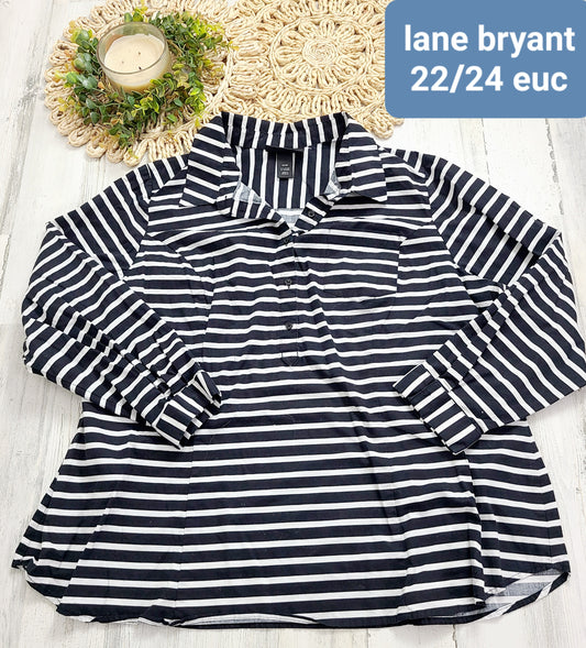 striped lane bryant blouse