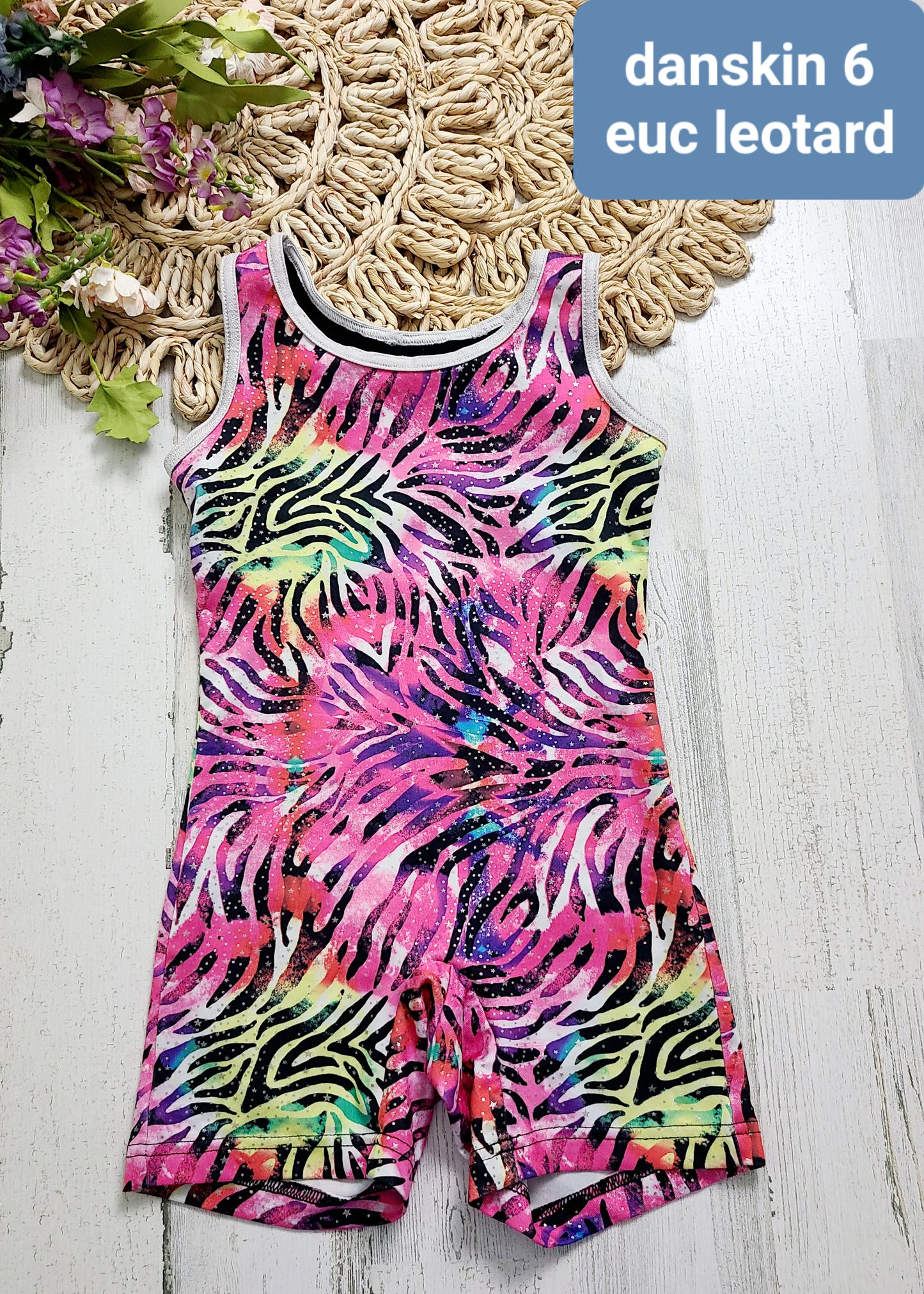 zebra colorful danskin leotard