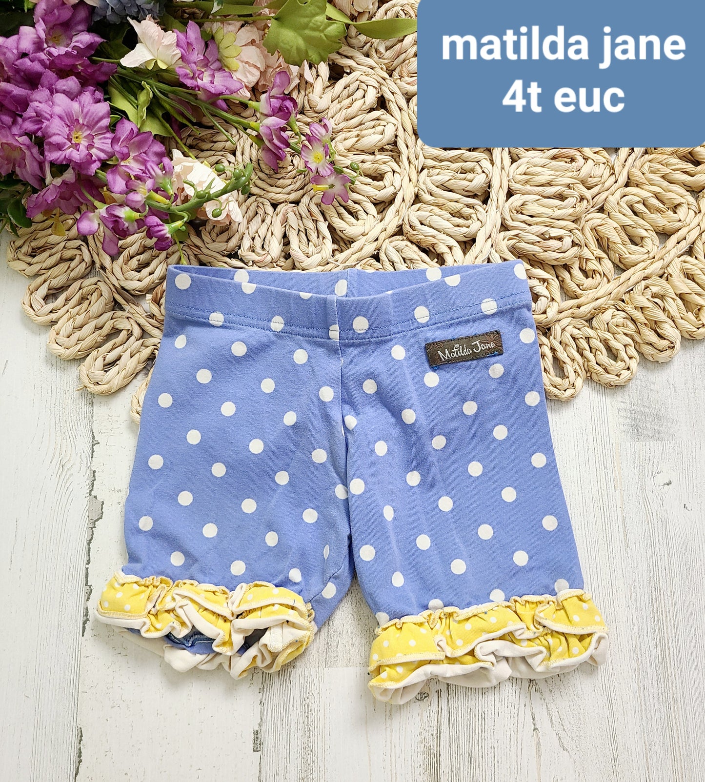 dot ruffle shorts matilda jane