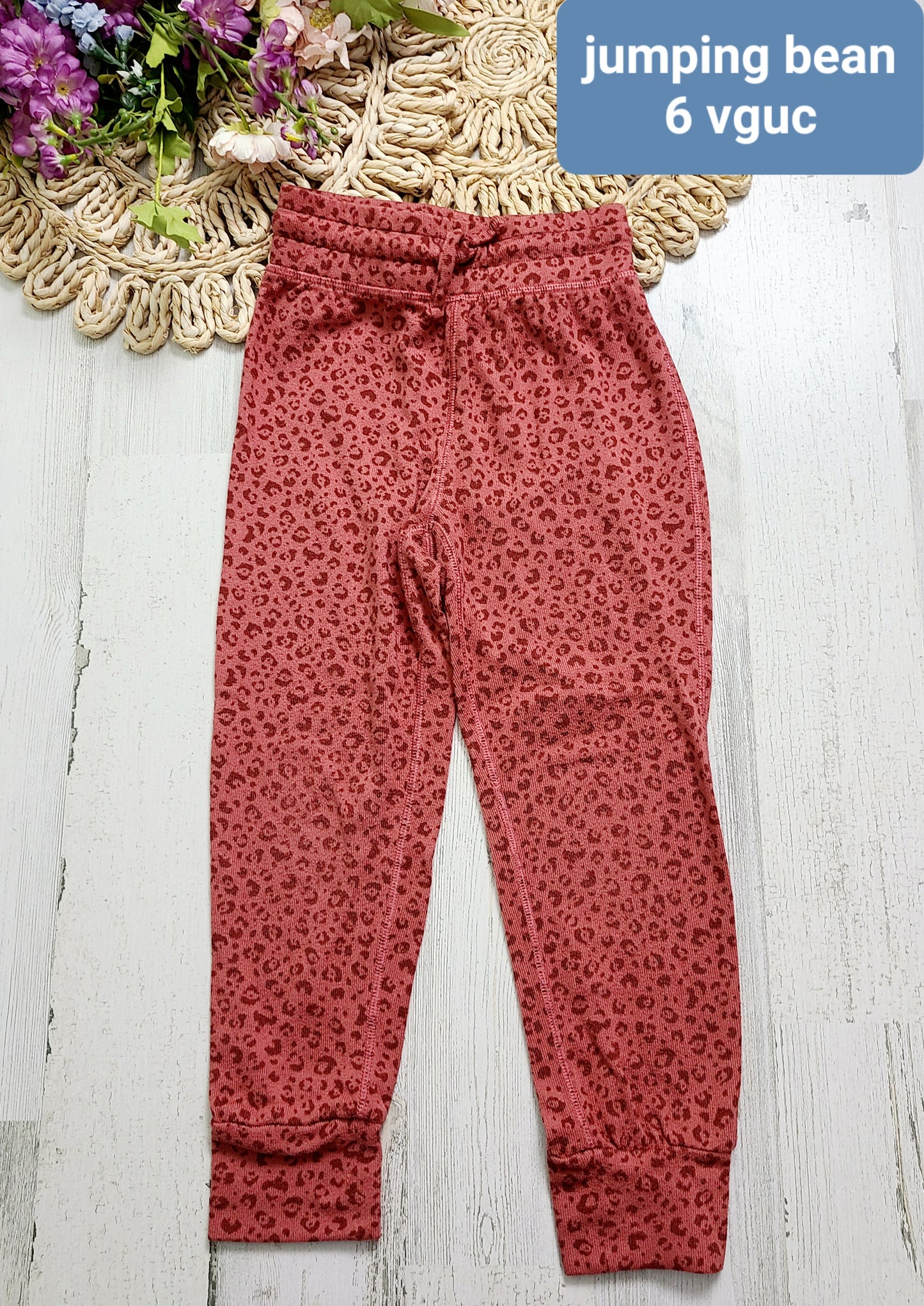 rust leopard joggers jumping beans