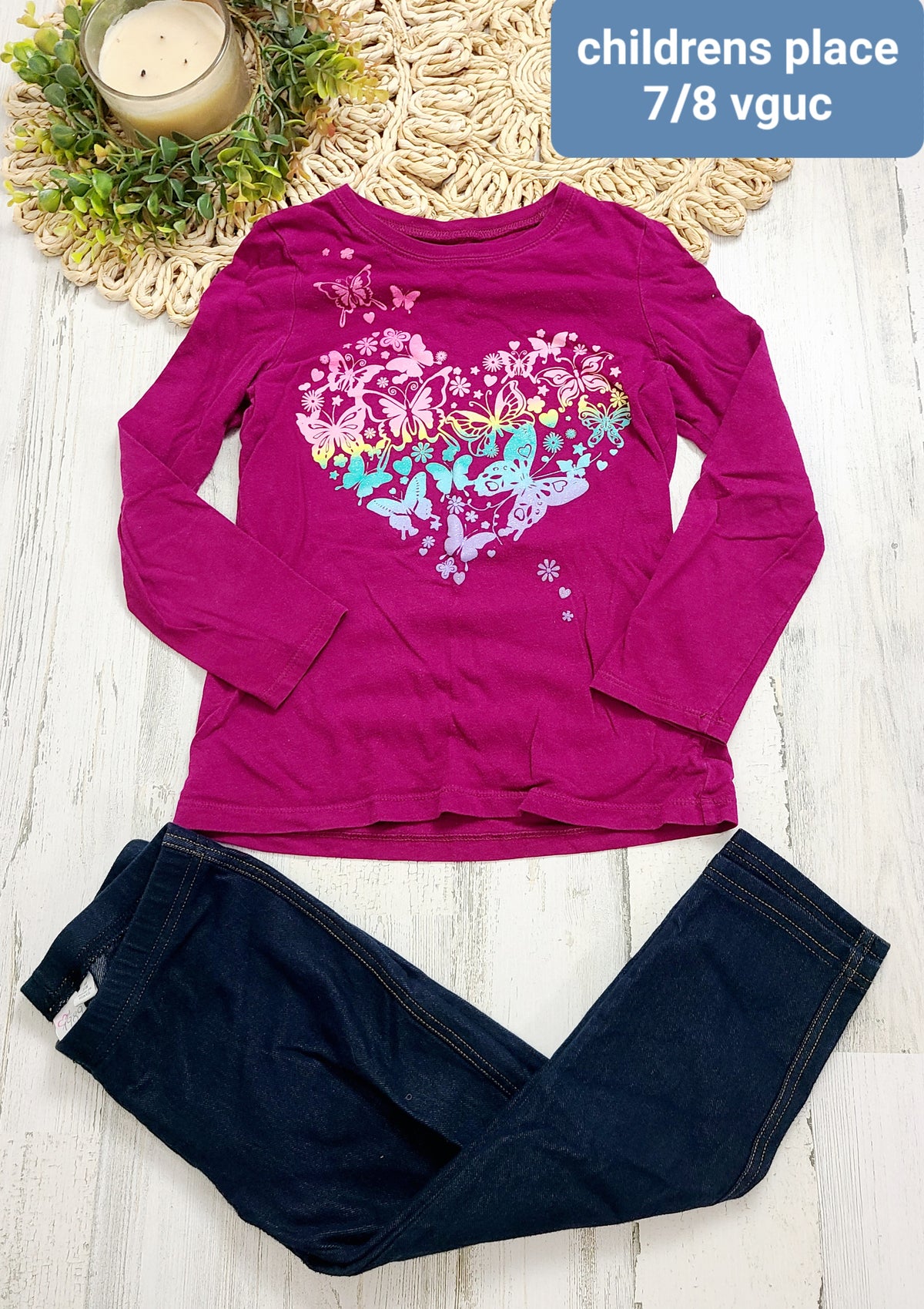 purple butterfly heart outfit childrens place