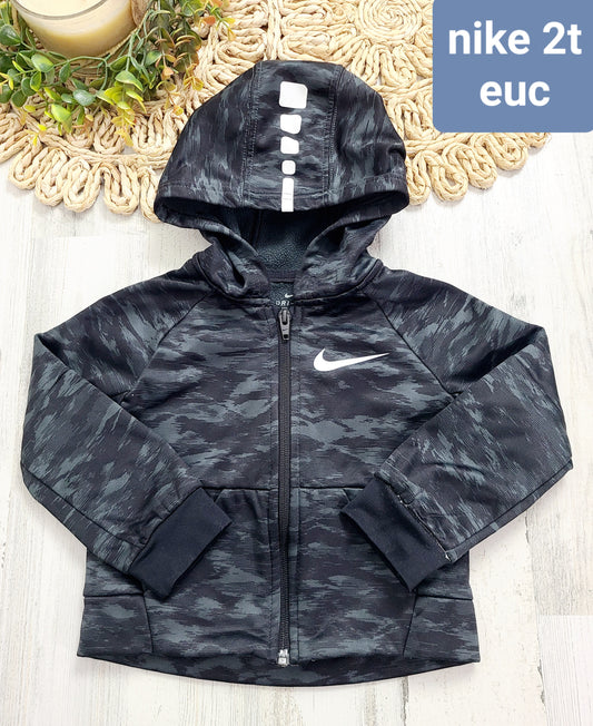 nike camo zip hoodie 2t