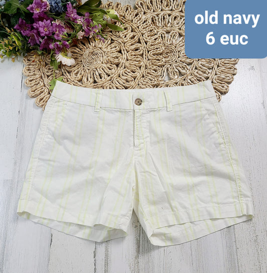 light yellow stripe shorts old navy