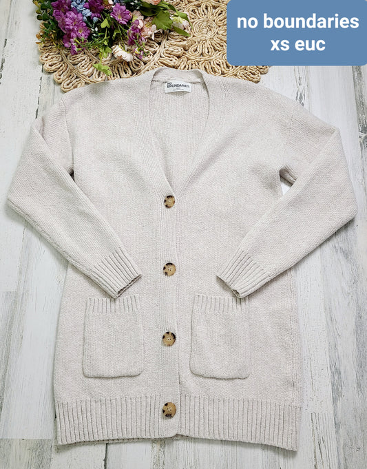 no boundaries ivory cardigan xs