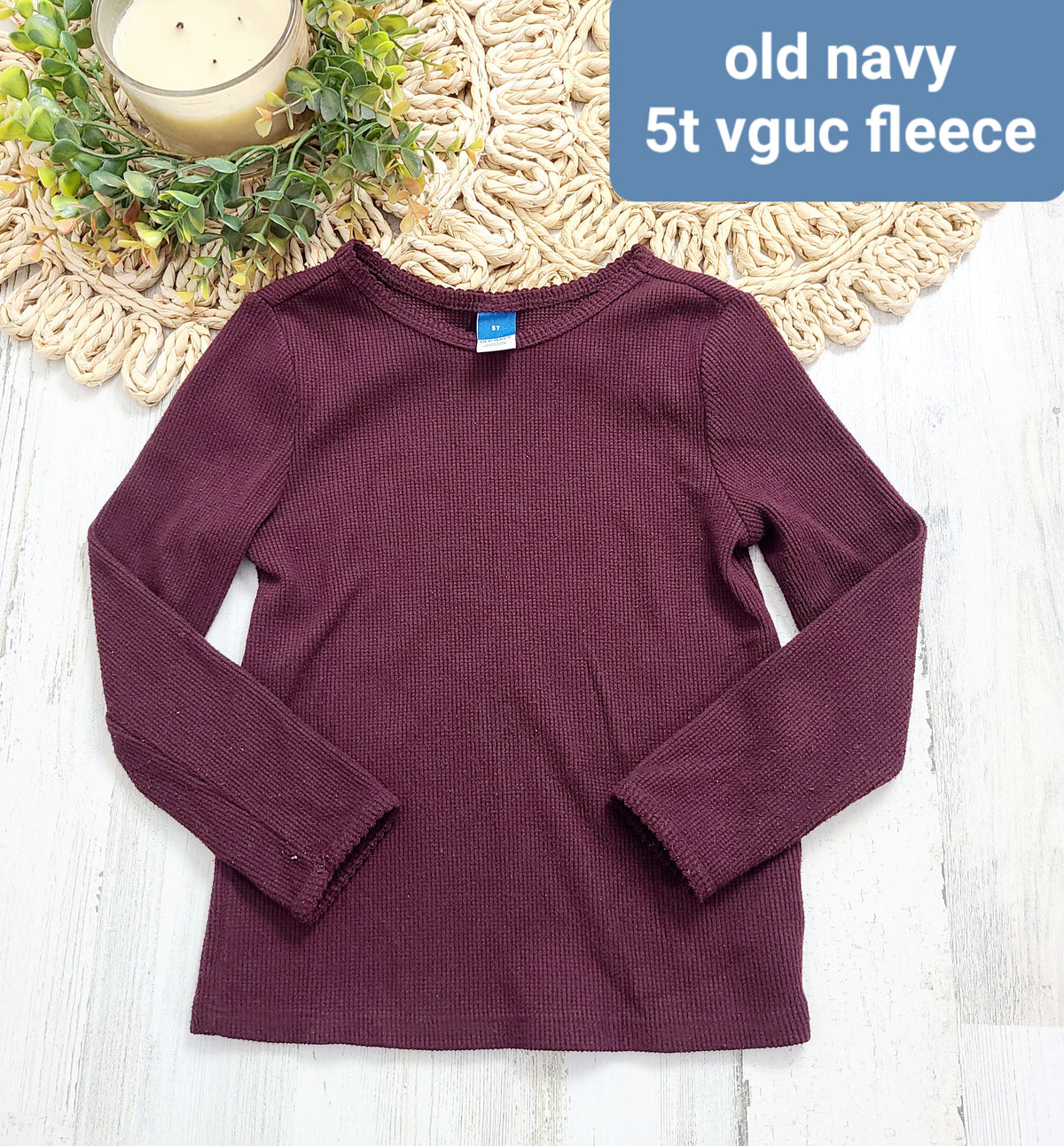 maroon fleece long sleeve old navy